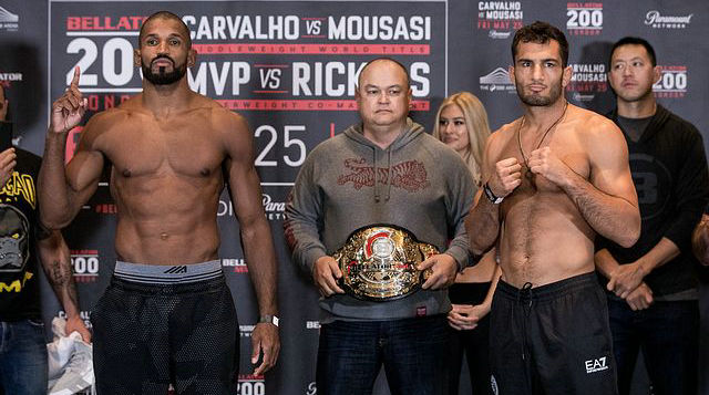 Bellator 200赛前称重图集!卡瓦洛与莫萨西争夺金腰带