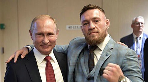 UFC巨星康纳·麦格雷戈在世界杯总决赛受俄罗斯总统普京接见