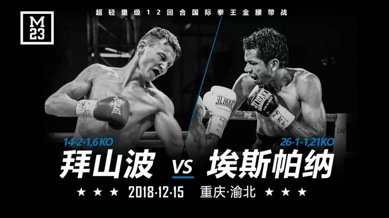 拜山波12月重庆冲击国际金腰带,对手评级3星KO率惊人!