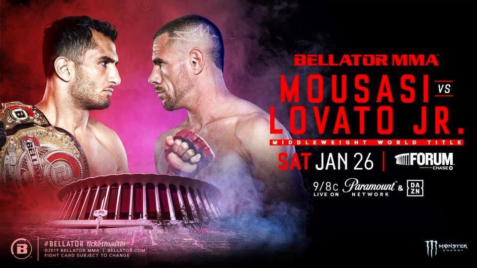 Bellator 214:吉加德·武藏卫冕战对阵拉斐尔·洛瓦托
