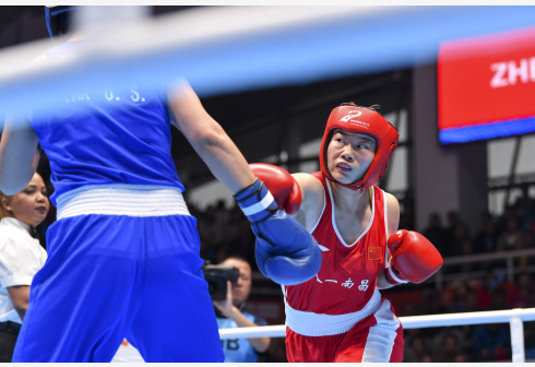 军运会女子拳击比赛中国队高奏凯歌夺得4金1银