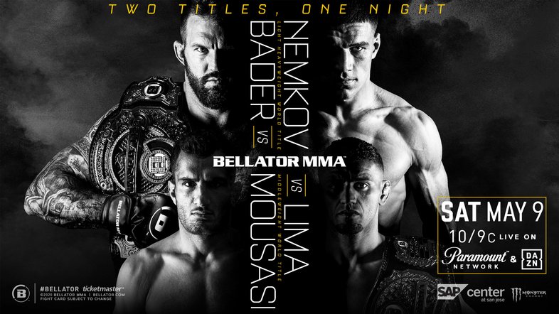 Bellator 242:吉加德·武藏vs道格拉斯·利马争夺中量级冠军