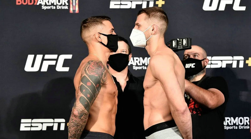 UFC on ESPN 12赛前称重图集！明天上午PP体育直播