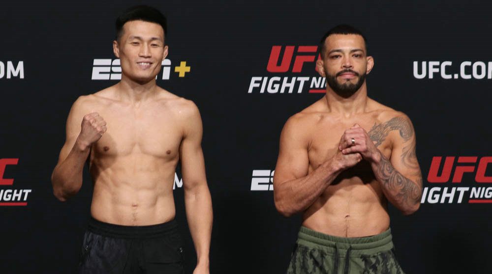 UFC on ESPN 25赛前称重图集！“韩国僵尸”对阵伊盖