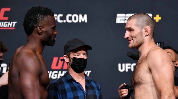 UFC on ESPN 28赛前称重图集!霍尔vs斯特里克兰