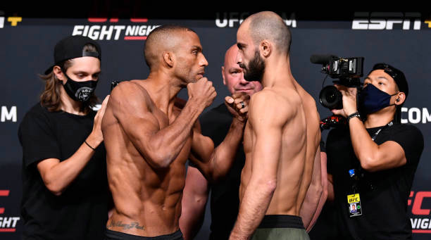 UFC on ESPN 30赛前称重图集!巴博萨vs奇卡泽
