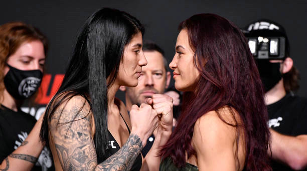中国选手傲日其楞与沙依兰明日出战!UFC赛前称重图集