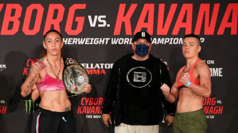 Bellator 271赛前称重图集,“机械婆”冠军卫冕战
