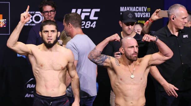 UFC 284赛前称重图集!羽量级冠军VS轻量级冠军