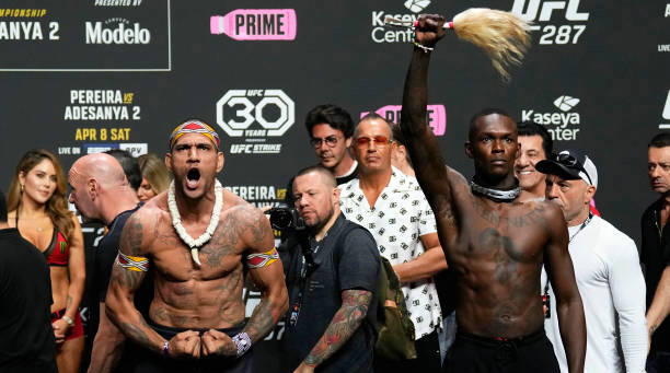 中国选手沙依兰参战!UFC 287赛前称重图集