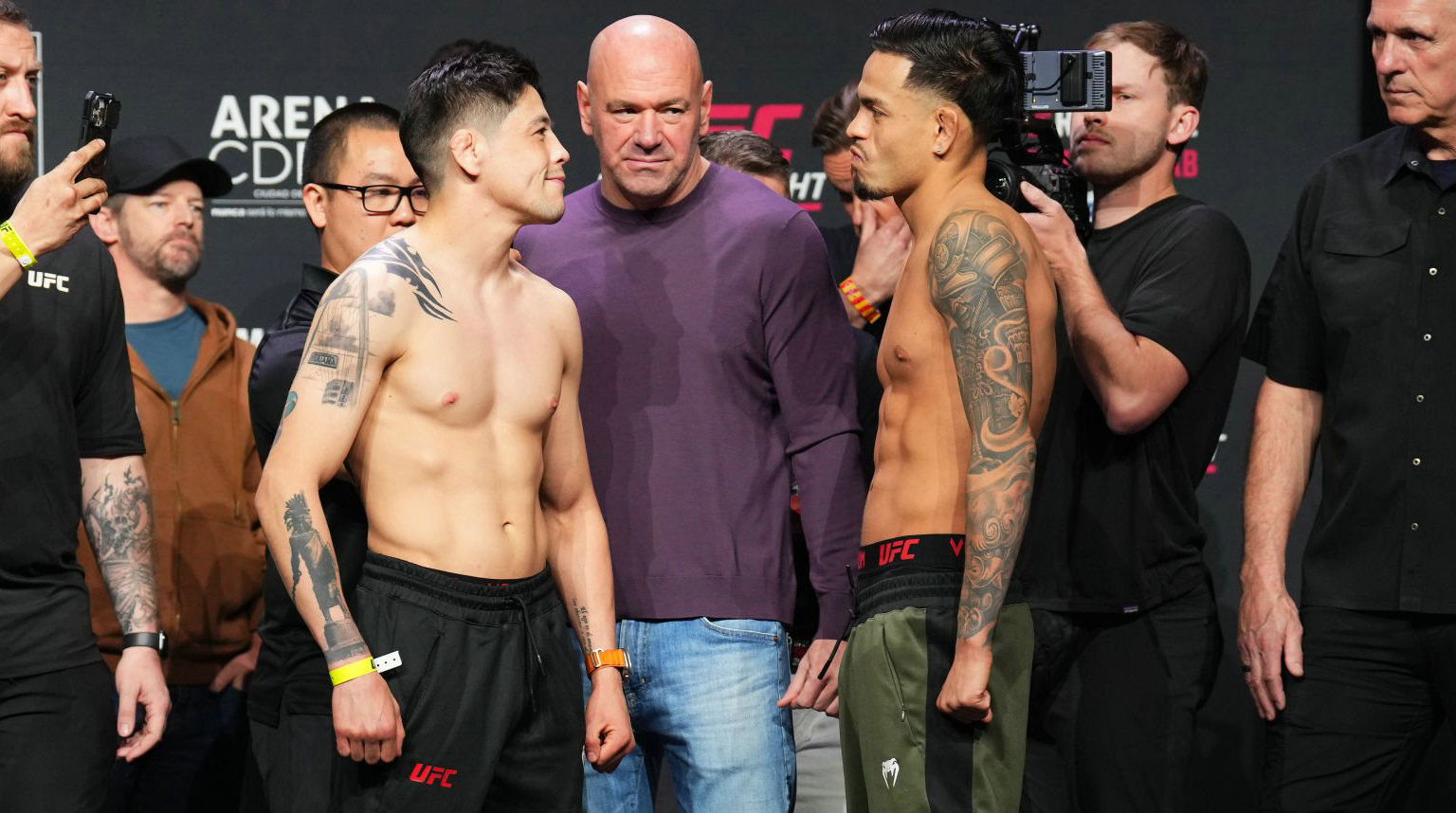 UFC格斗之夜237赛前称重图集!莫雷诺vs罗伊瓦尔