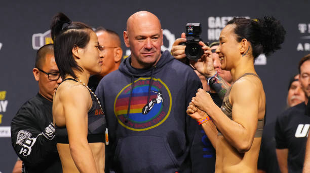 张伟丽vs闫晓楠“中国德比”明日开战！UFC 300赛前称重图集