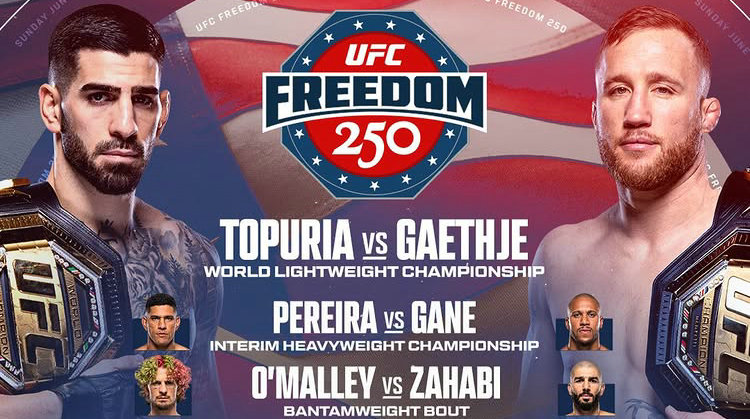 UFC白宫站对阵官宣！托普里亚vs盖奇轻量级冠军统一战，佩雷拉vs盖恩争夺重量级临时冠军